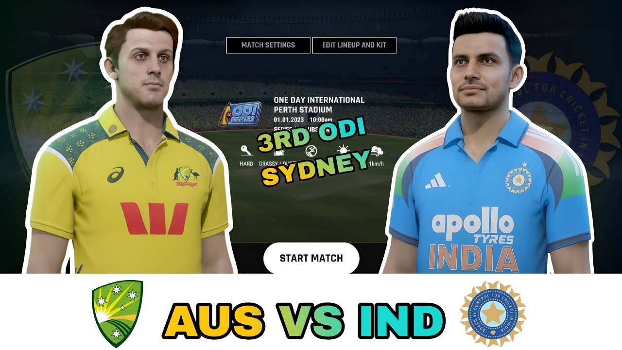 India 🇮🇳 Vs Australia 🇦🇺 3rd Odi| Ind Vs Aus| Cricket 24 Gameplay|