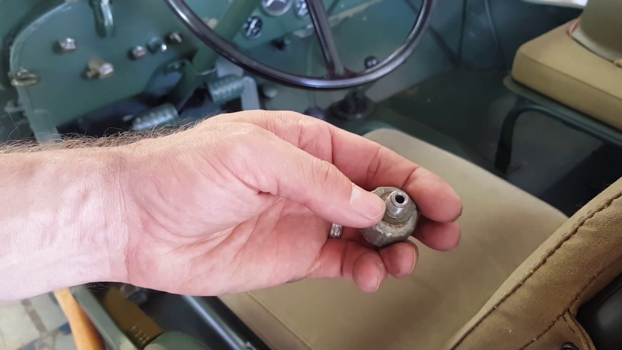 Antique Vehicle Stop Light Switch Adapter Fitting for Brakes like this 1942 Willys MB Jeep