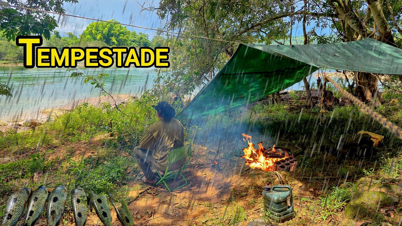 Acampamento com Chuva forte TEMPESTADE nos pegou, Tudo aconteceu muito rápido! 