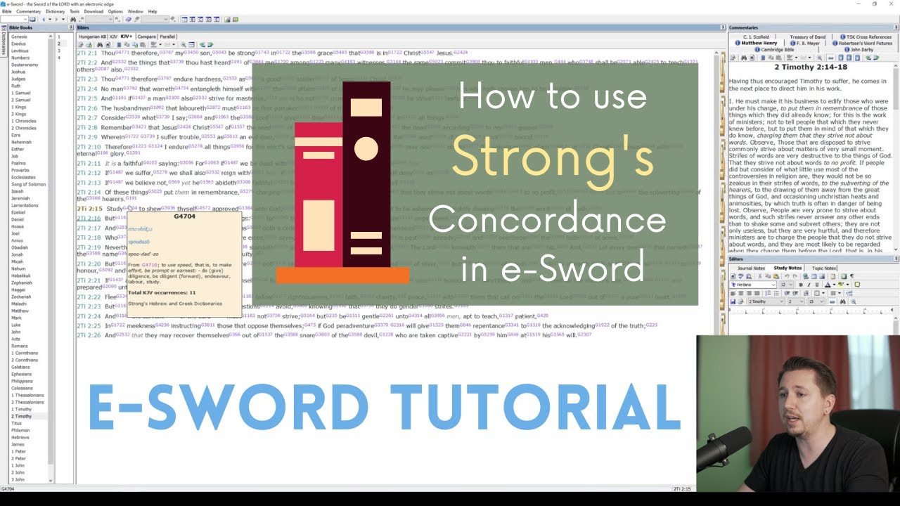 e-Sword Tutorial: How to Use Strong's Concordance