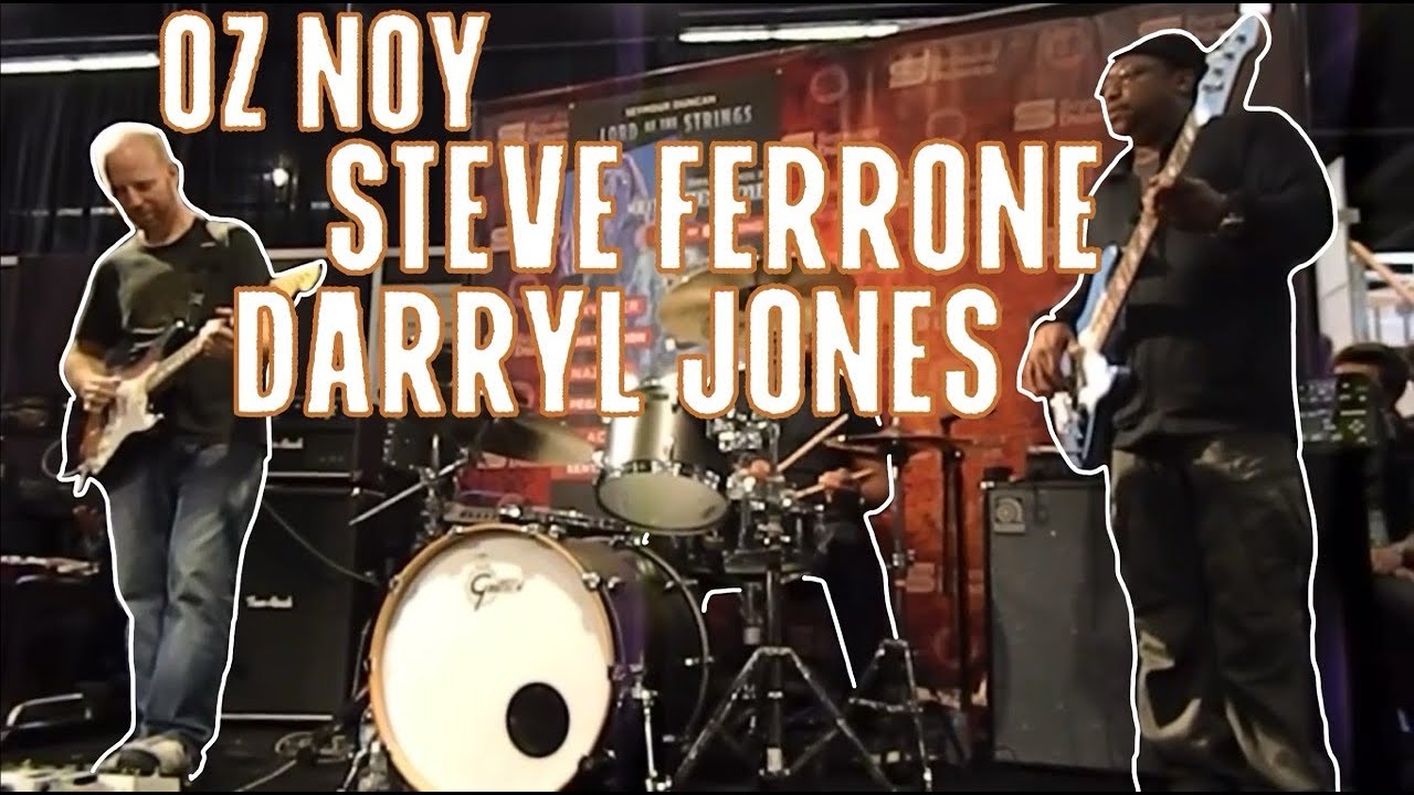 Oz Noy with Darryl Jones & Steve Ferrone at NAMM 2013