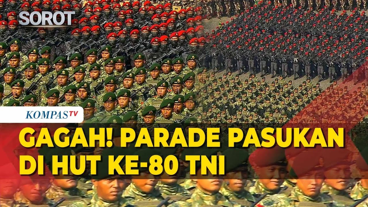 [FULL] Berbaris! Aksi Parade Pasukan Meriahkan HUT ke-80 TNI di Monas