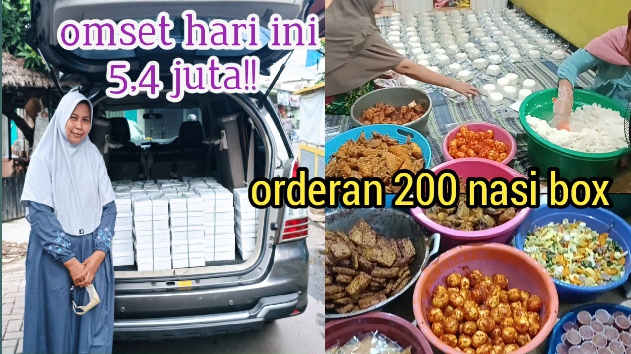 Omset sehari di dapur tembus 5,4 juta!, orderan 200 box nasi paket ayam kremes