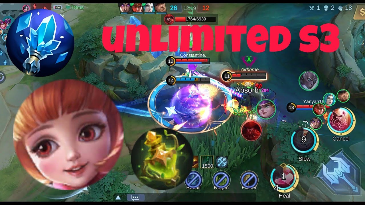 【MLBB】Fleeting time + flask of oasis, Unlimited s3 for Angela . | Midnight&bull;零