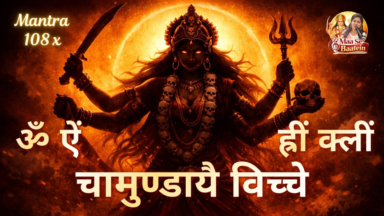 ॐ ऐं ह्रीं क्लीं चामुण्डायै विच्चे 108 बार | Chamunda Devi Beej Mantra | Divine Protection Chant