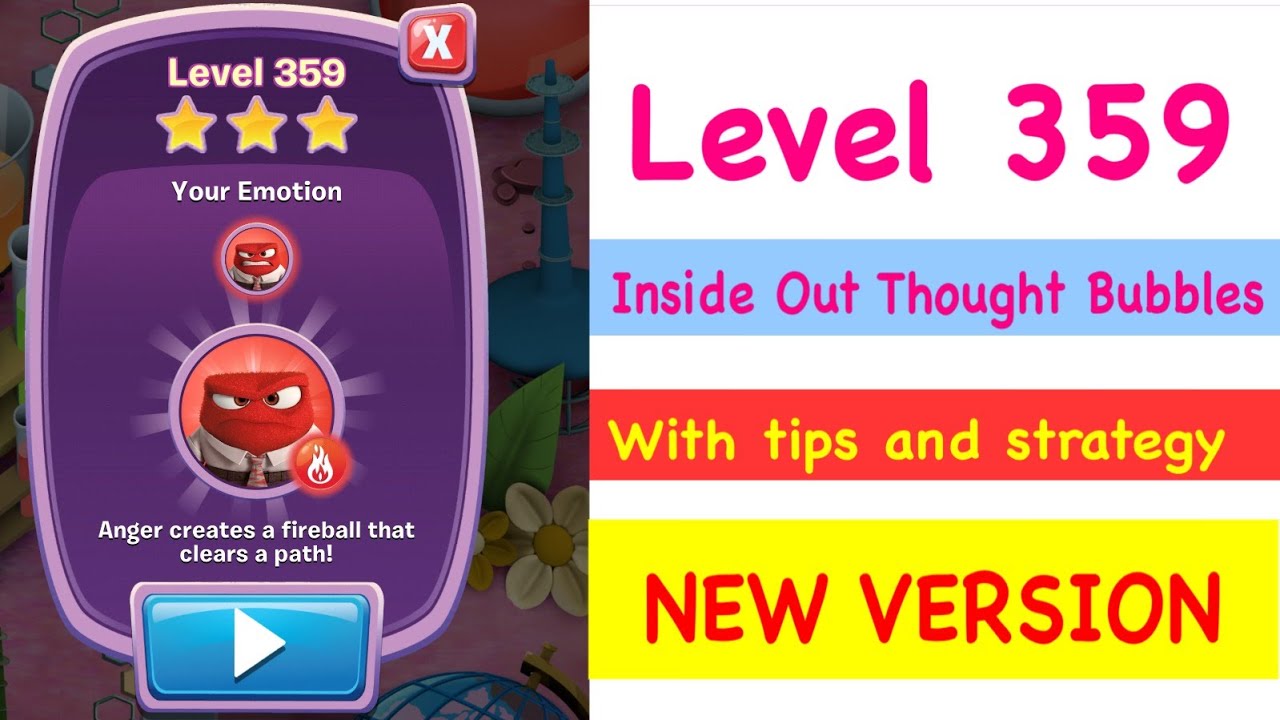 Inside Out Thought Bubbles Level 359 NEW Version TIps and Strategy Gameplay Walkthrough NO BOOSTERS