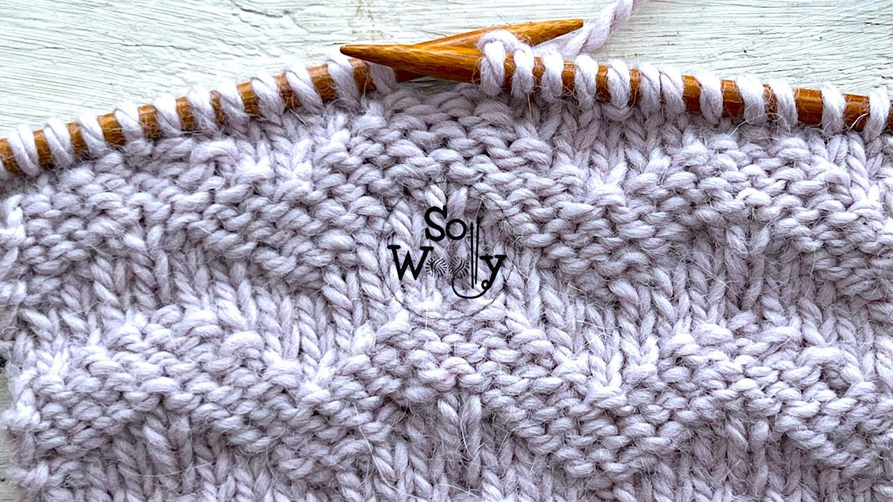 How to knit the Waved Welt stitch (another knit and purl easy pattern) - So Woolly