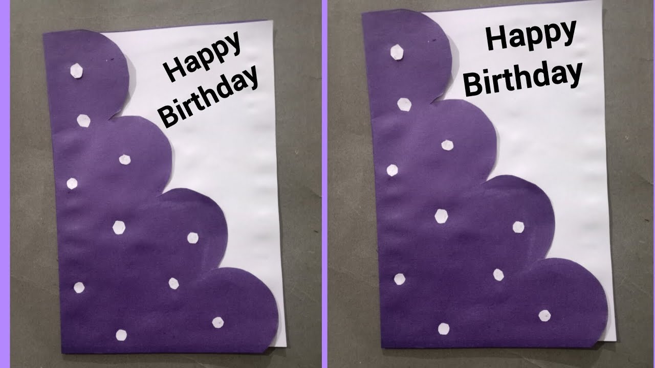 Birthday card design| Easy and beautiful ❤️ | Easy to made #diy #craft #cardcreations #