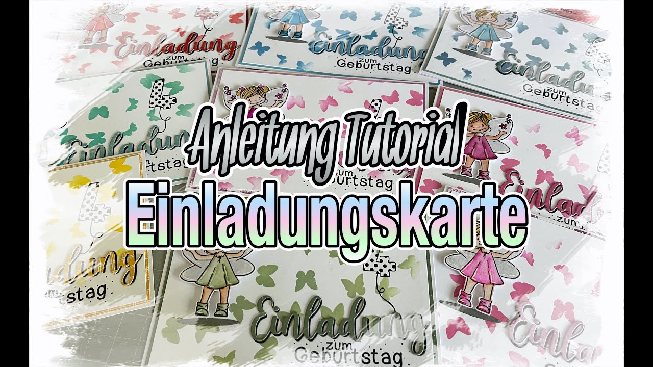 Tutorial/Anleitung Karte basteln Einladung zum Geburtstag, cardmaking, DIY