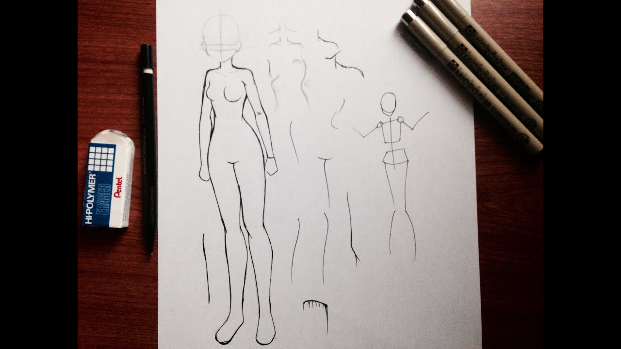 Manga tutorial: Maintaining Body Proportions [Female]