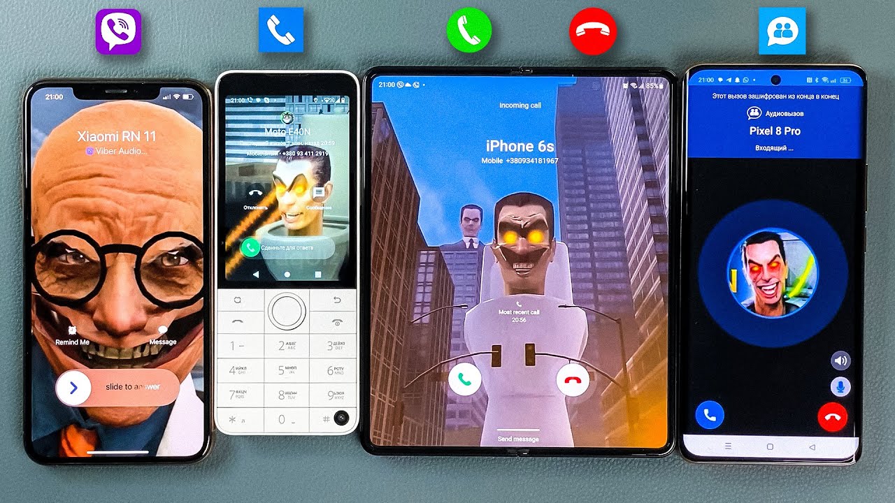 Viber + ACR Phone + KalamTime + Incoming Call Xiaomi Qin & iPhone X & Realme Pro & Z Fold 4