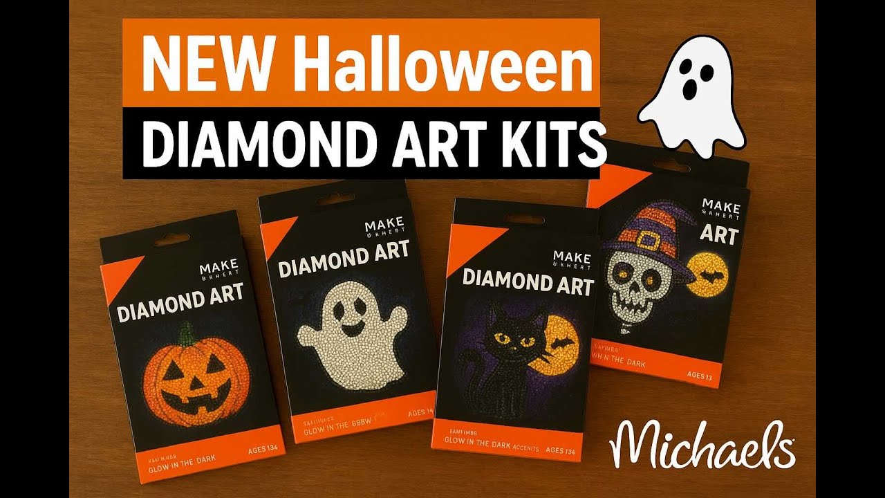 👻 New Halloween Diamond Art Kits at Michaels | Glow in the Dark! 🎃✨