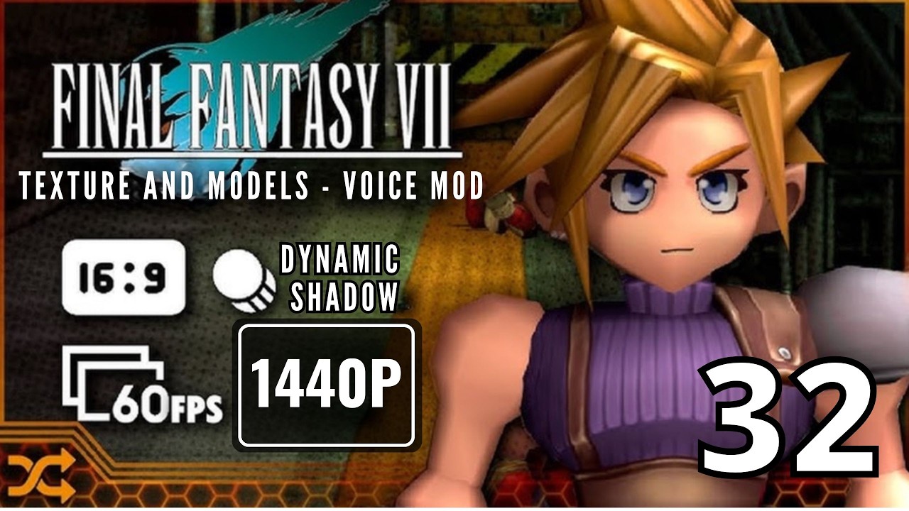 Final Fantasy 7 + озвучка и моды - 16:9 - 1440p 60fps - Полное прохождение (БЕЗ КОММЕНТАРИЕВ) 32