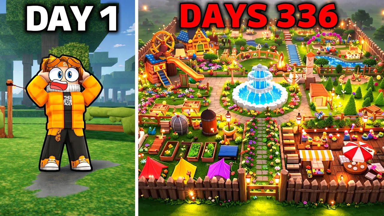 1 To 336 Days SURVIVE😱 in 99 Night in FOREST | ROBLOX