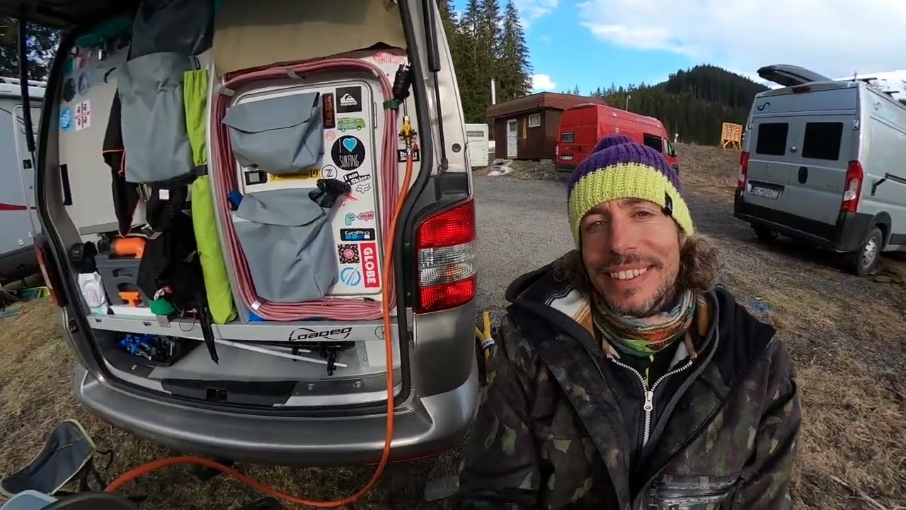 Jarná lyžovačka karavanom