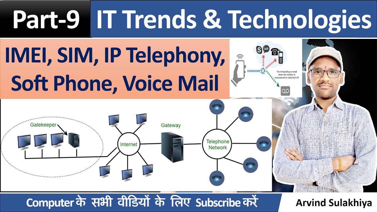 9. IT Trends and Technologies | IMEI | SIM | IP Telephony | Soft Phone | Voice Mail | Mobile Network