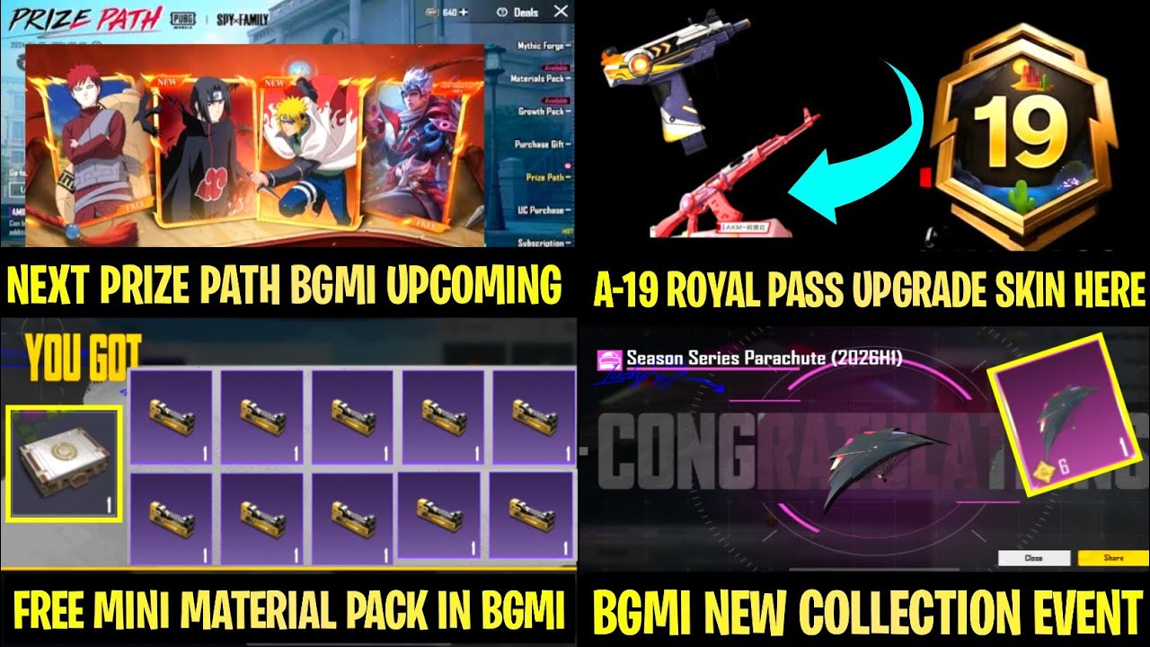 Bgmi Next Prize Path Coming Date | New Collection Event | A19 Royal Pass Upgrade Skin |Next PreOrder