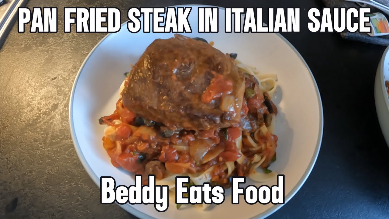 PAN  FRIED  STEAK  IN  ITALIAN  SAUCE