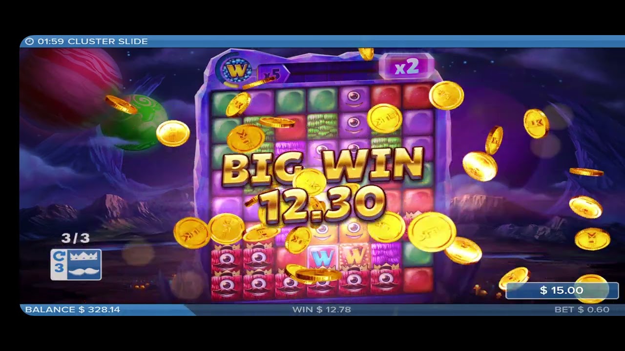 Cluster Slide all type of bonus buys and power spins, single slot sesion