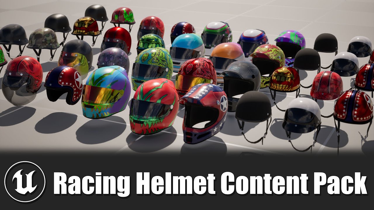 Unreal Marketplace Racing Helmet Content Pack