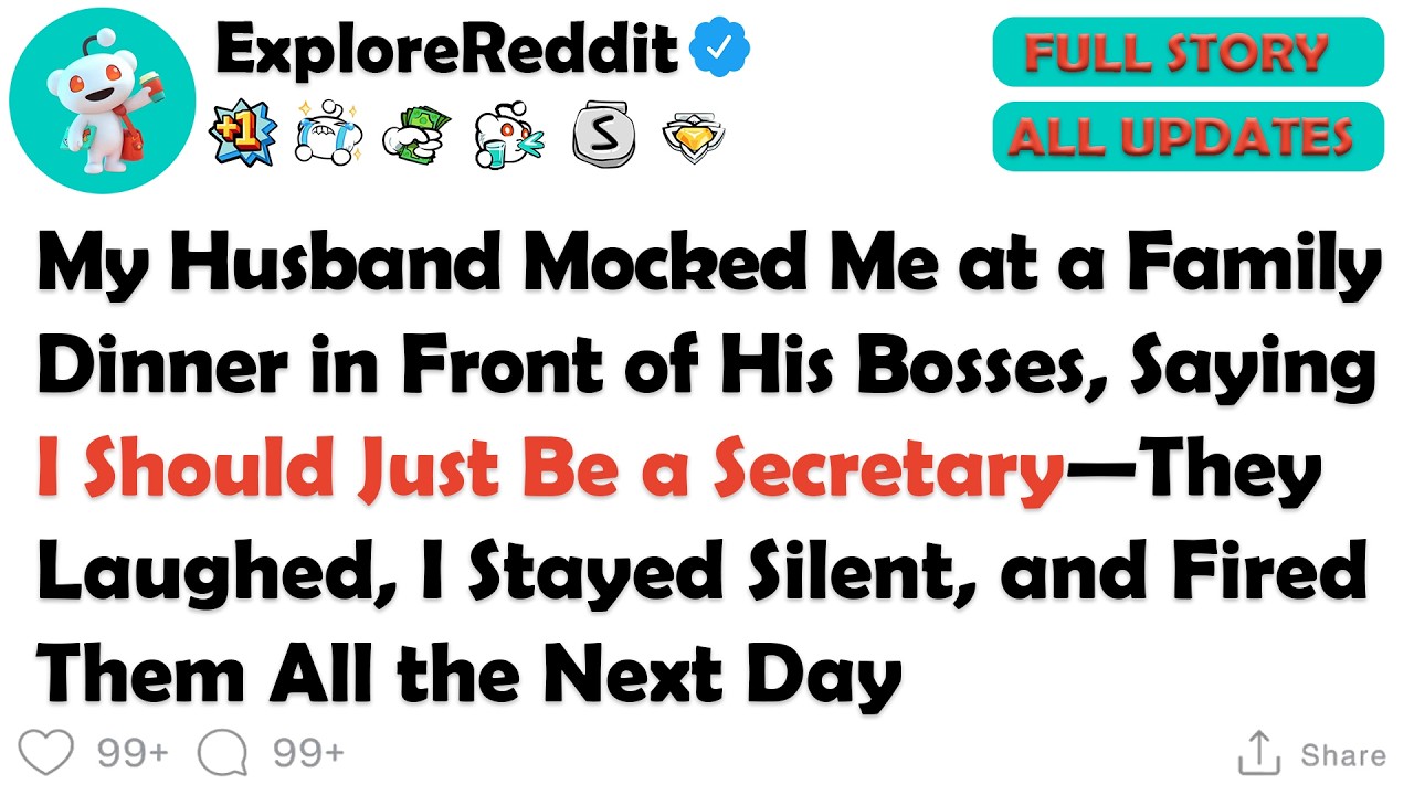At Dinner, My Husband Humiliated Me Before His Bosses and Told Me to Be a Secretary—Everyone...
