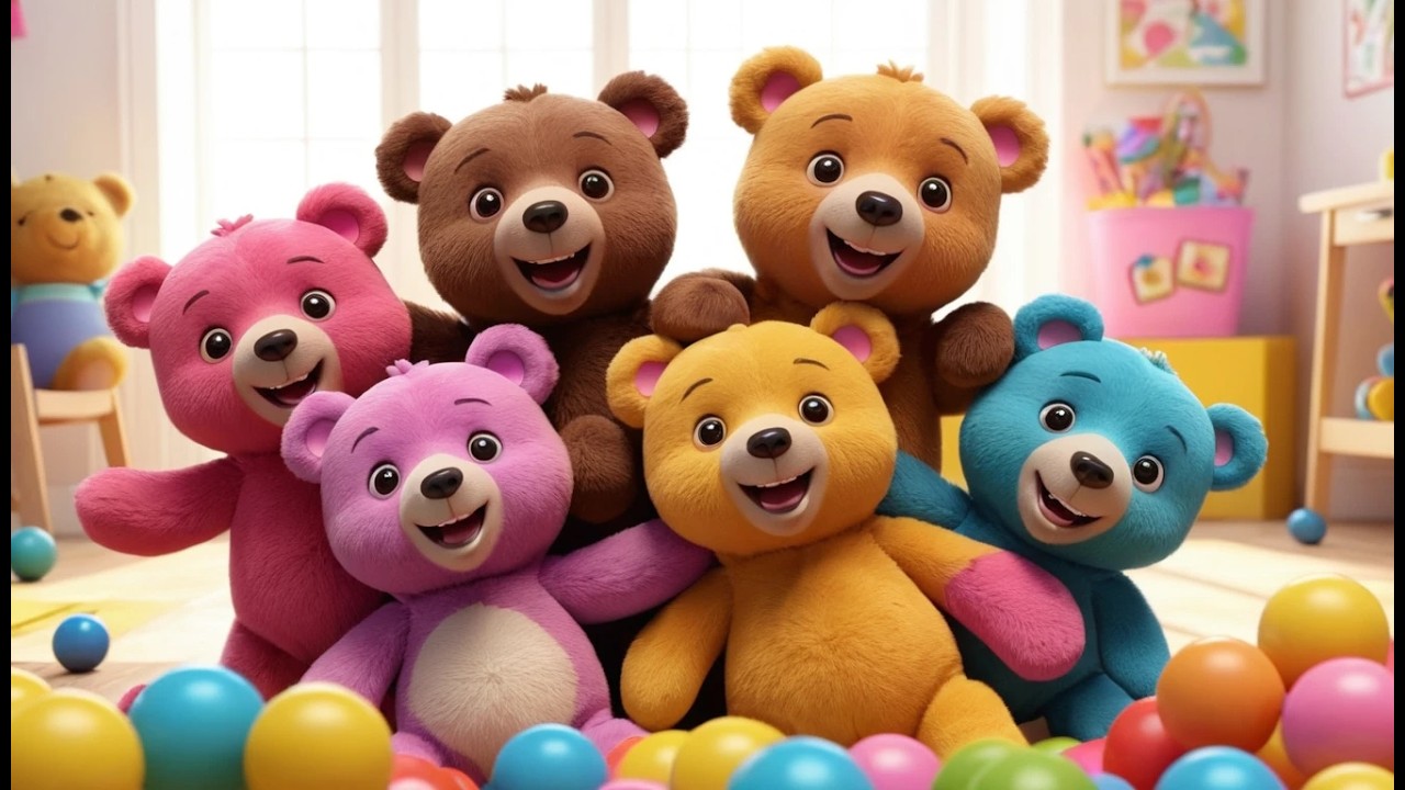 Tres Ositos de Juguete se Abrazan | Canciones de Amistad y Valores para Niños