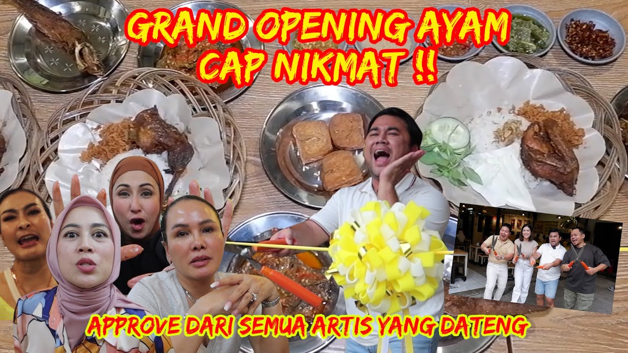 KEMERIAHAN GRAND OPENING AYAM CAP NIKMAT🔥SENENG BANGET SEMUA TAMU SUKA SAMA MENUNYA‼️