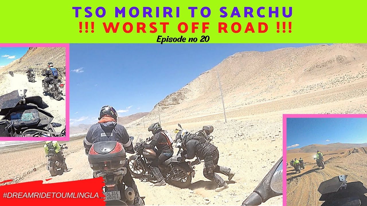 EXTREME Off-roading Tso Moriri to Tso Kar. NO place 2 stay in Sarchu. Ep20 #Umlingla. #bmw310gs