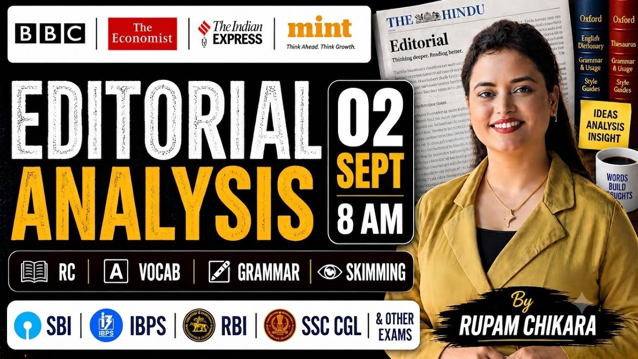 Hindu Editorial Analysis | 02 SEPT 2026 | RC, Vocab, Skimming, Descriptive | Rupam Chikara Ma'am