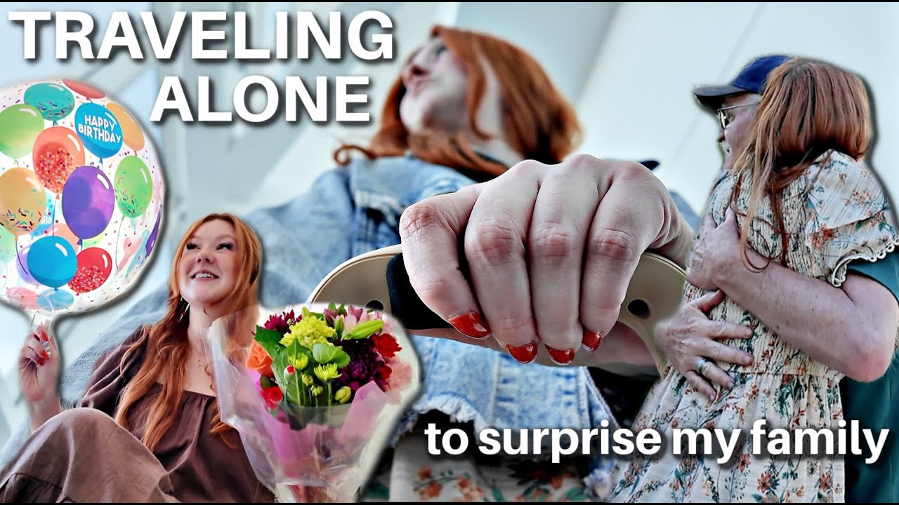 Birthday Trip Traveling Alone to Surprise my Long Distance Family + NEW CAMERA!!🎈✈️