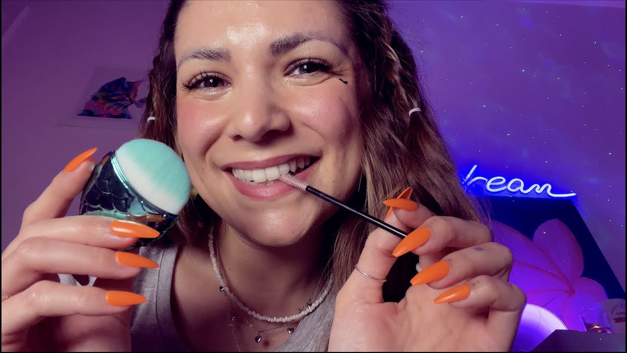 ASMR Doing Your Makeup in Bed While You Fall Asleep - Personal Attention, German/Deutsch Beauty RP