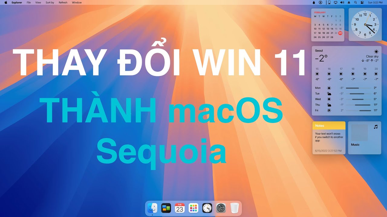 Biến Giao Diện Windows 11 Thành macOS 15 Sequoia | How to change Windows 11 Interface to macOS 15