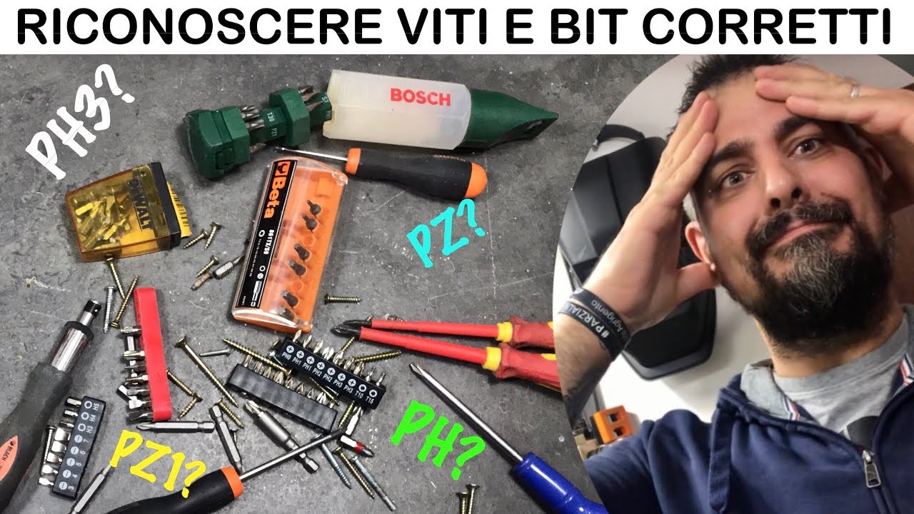 Differenze fra viti. PH, PZ, Torx, ecc. Usare il giusto inserto per ogni impronta. Come riconoscerle