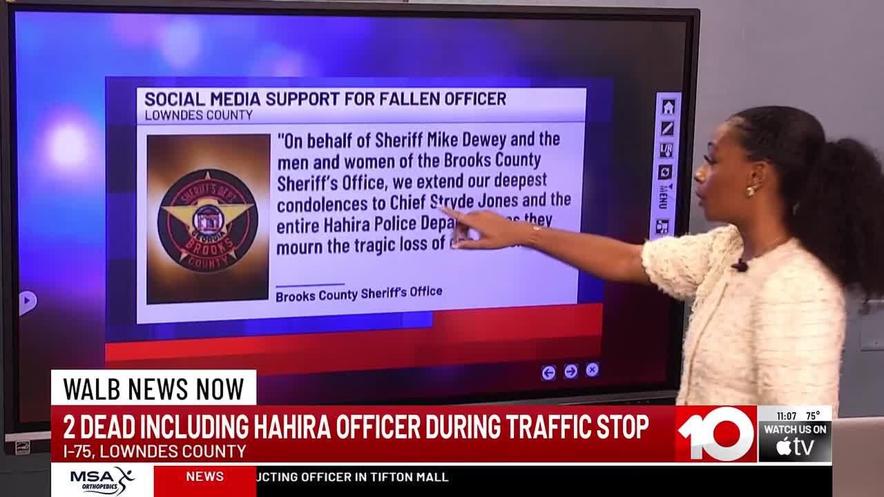 South Georgia law enforcement agencies react to Hahira officer killed in I-75 crash