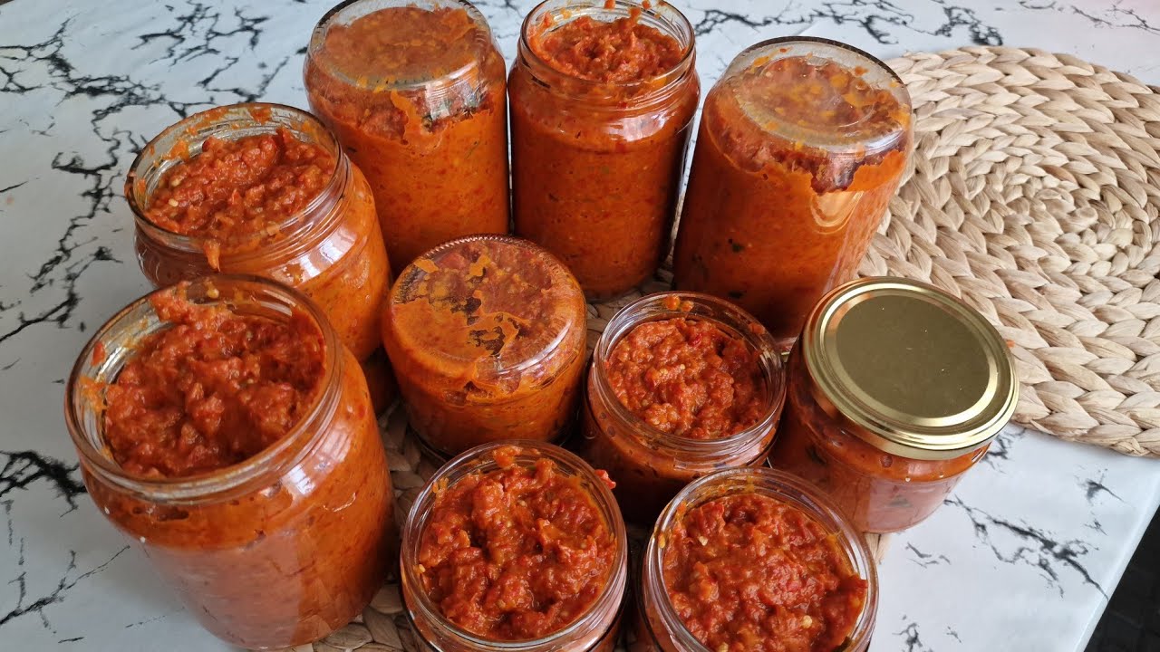 Pinxhur me Karrota, Speca të Kuqë, Domate të zeza, Speca Çara. Pinxhur i Kombinuar #ajvar #pinxhur