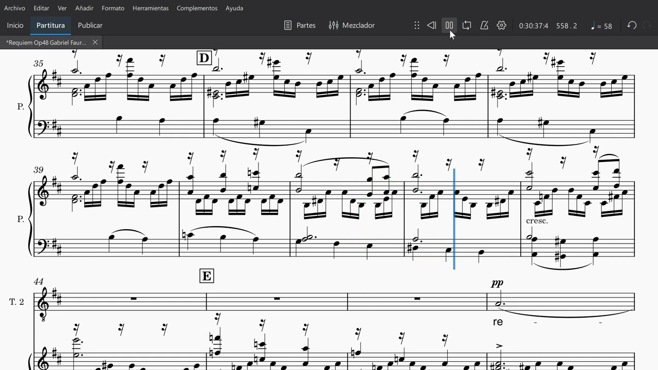 Requiem Op48 Gabriel Faure 7 In Paradisum Tenor 2