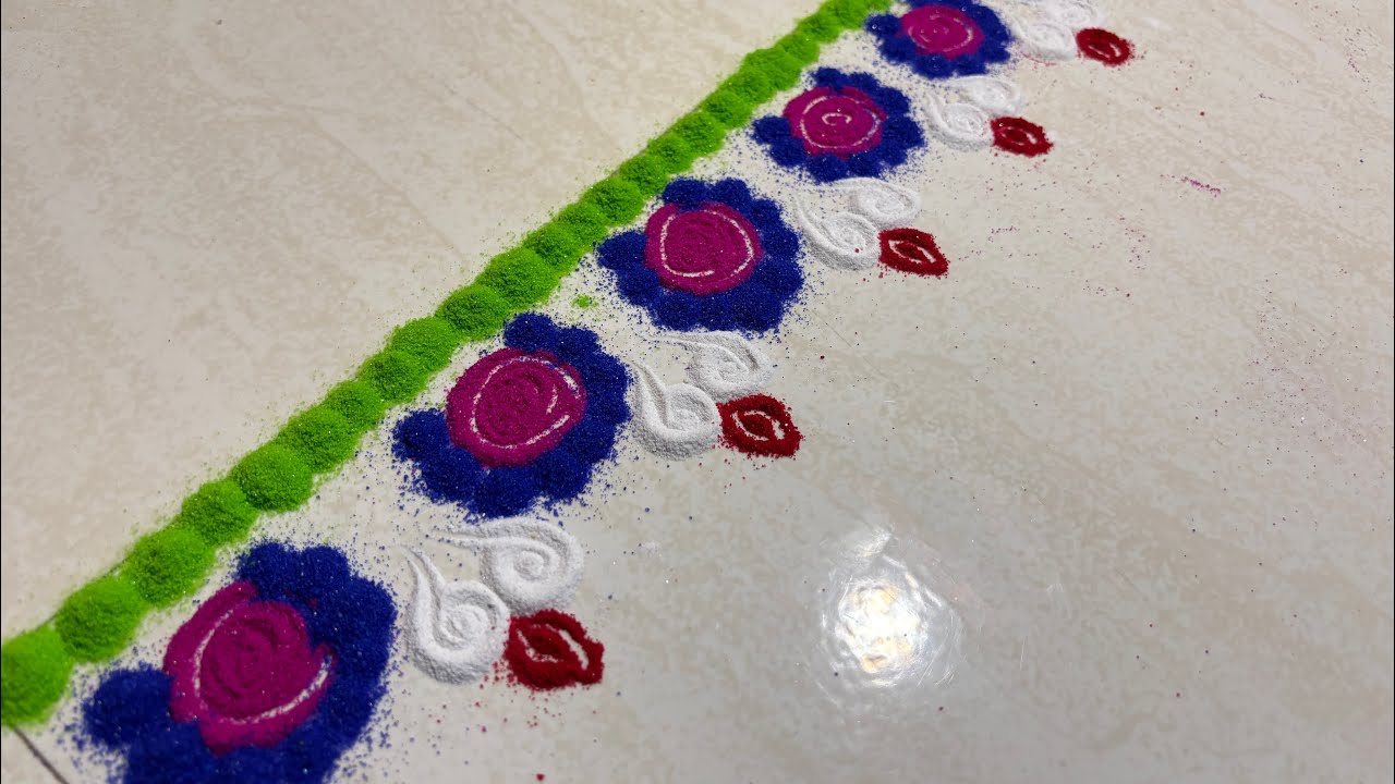 Top Simple Rangoli Border Designs for Diwali ✨🌸🪔
