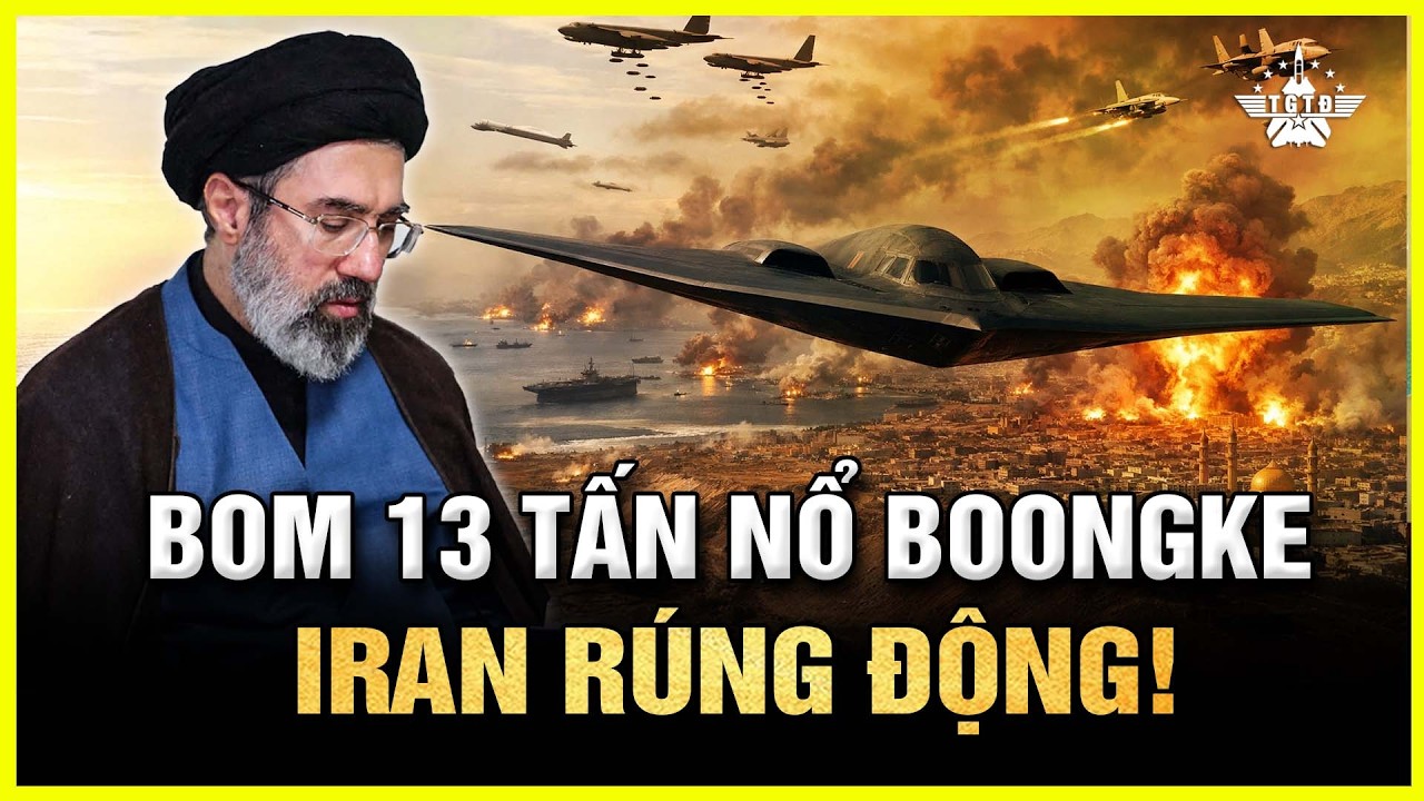 Hormuz Rực Lửa – Mỹ Israel Tung Siêu Bom Xuyên 60m Lòng Đất Iran