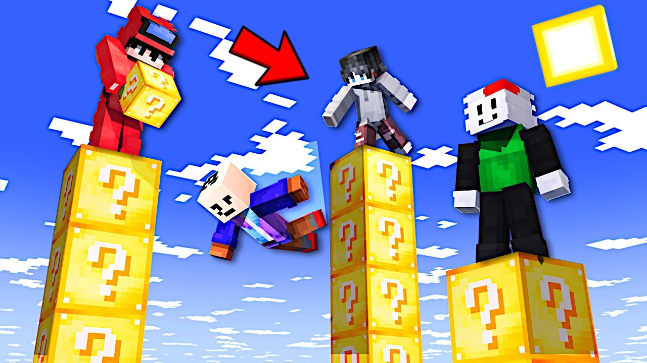 Pilares De Lucky Blocks En Minecraft / Lucky Blocks Con Amigos