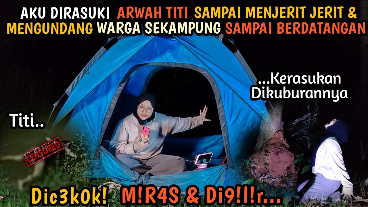SOLO CAMPING HORROR :DIRASUKI QORIN TITI SAMPAI MENJERIT,KUBURANNYA DITENGAH HUTAN WARGA BERDATANGAN