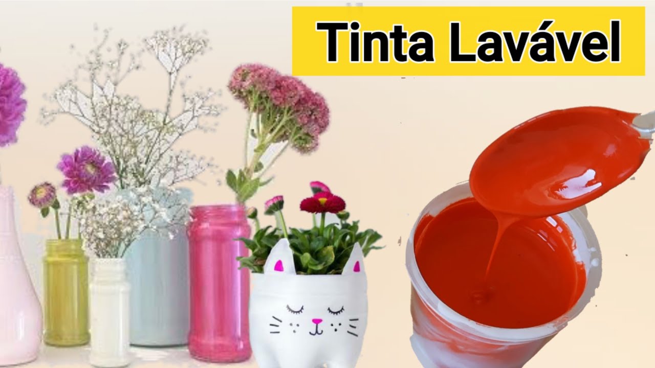 Tinta Caseira Lavável: Vidros e Plásticos