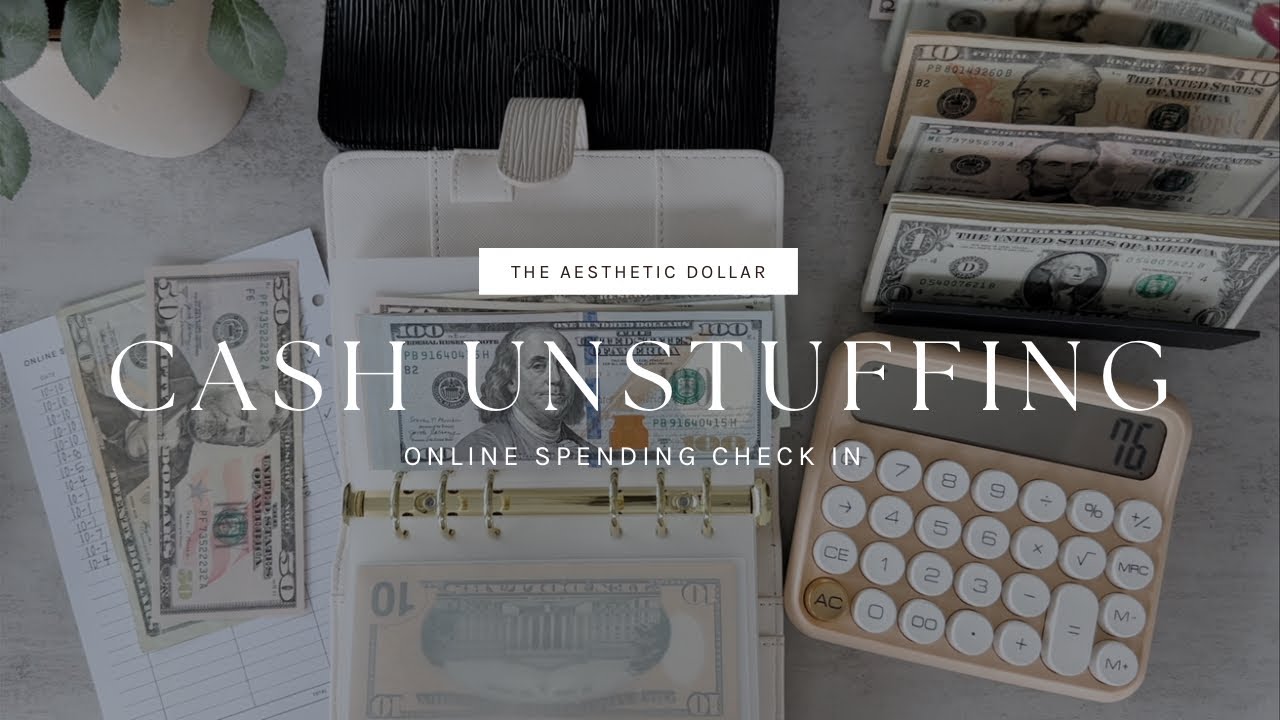 Cash Unstuffing | $738 | Tracking my Online Spending | Dave Ramsey Inspired