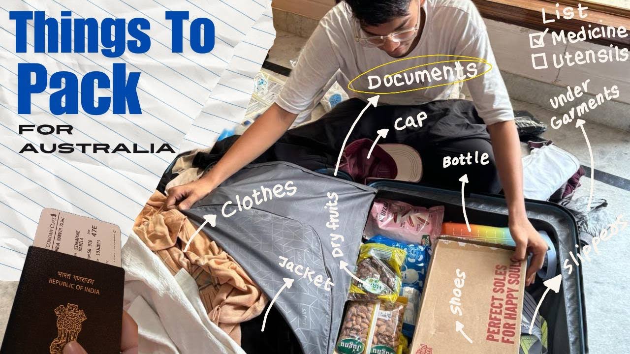 Things to pack for Australia as international student || July intake 2024