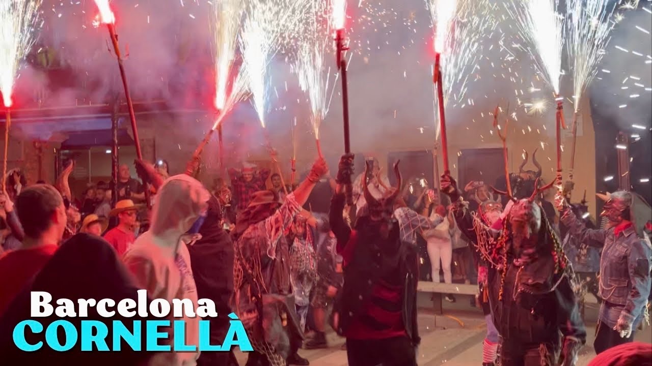 Fiesta Mayor de Cornellà de Llobregat Corndefoc Fireworks 2024 Barcelona, Spain