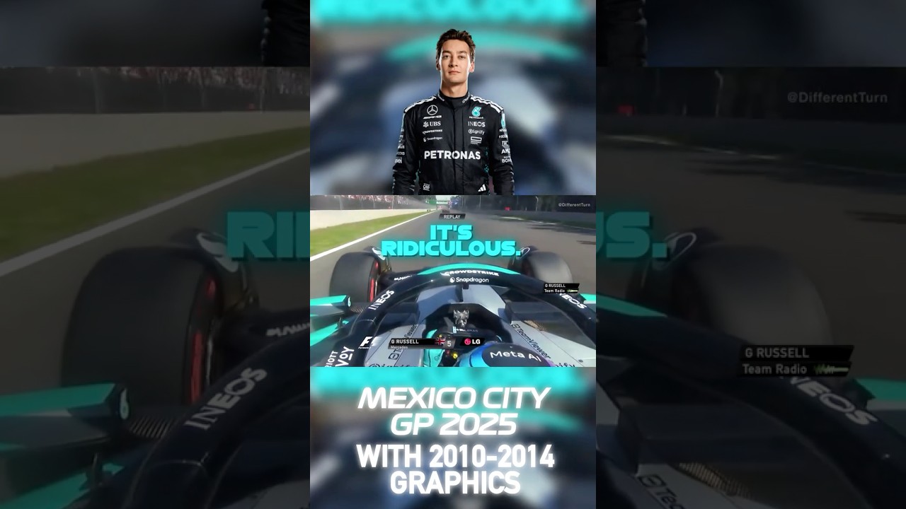 TEAM RADIO Джорджа Рассела | Гран-при Мехико 2025 года с графикой 2010-2014 годов #f1