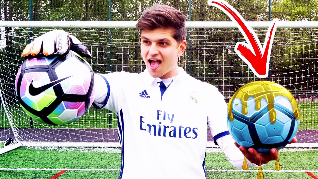 STICKY GOALIE GLOVES vs. SLIPPY FOOTBALL!! - Which Is Better?