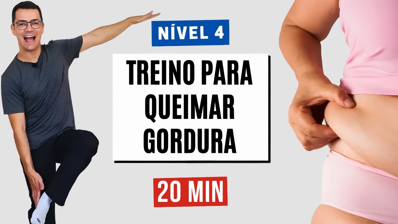 GINÁSTICA PARA EMAGRECER EM CASA | Nível 4 | Elimina Gordura da Barriga