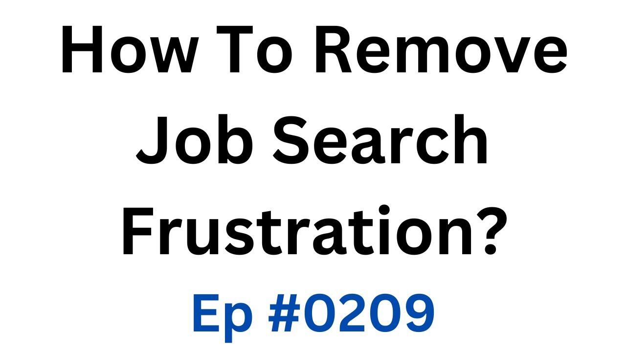 Job Hunting? Frastrated? 3 Tips To Remove What's Holding You Back & Drive Your Success forward! 0209