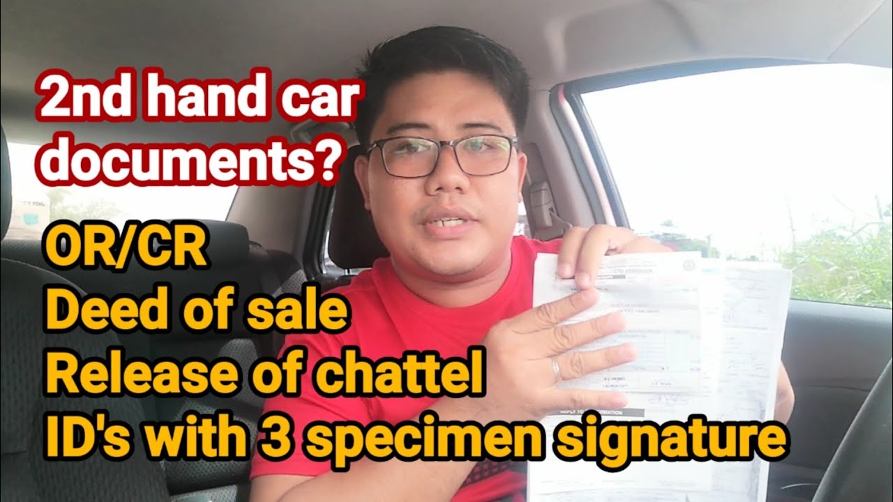 Ano ang papel na hahanapin sa pagbili ng 2nd hand car?