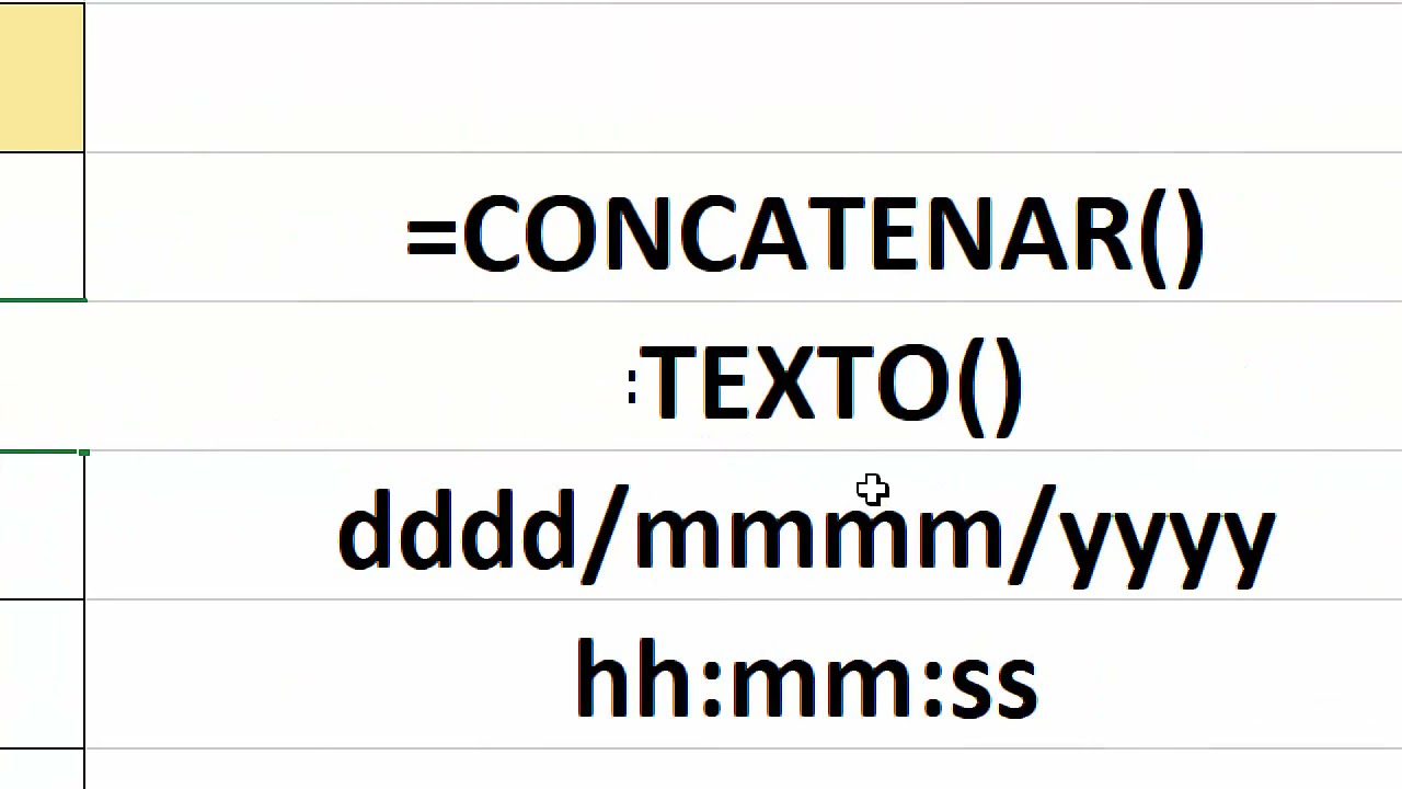 Como concatenar fechas y hora con formato personalizado en  Excel